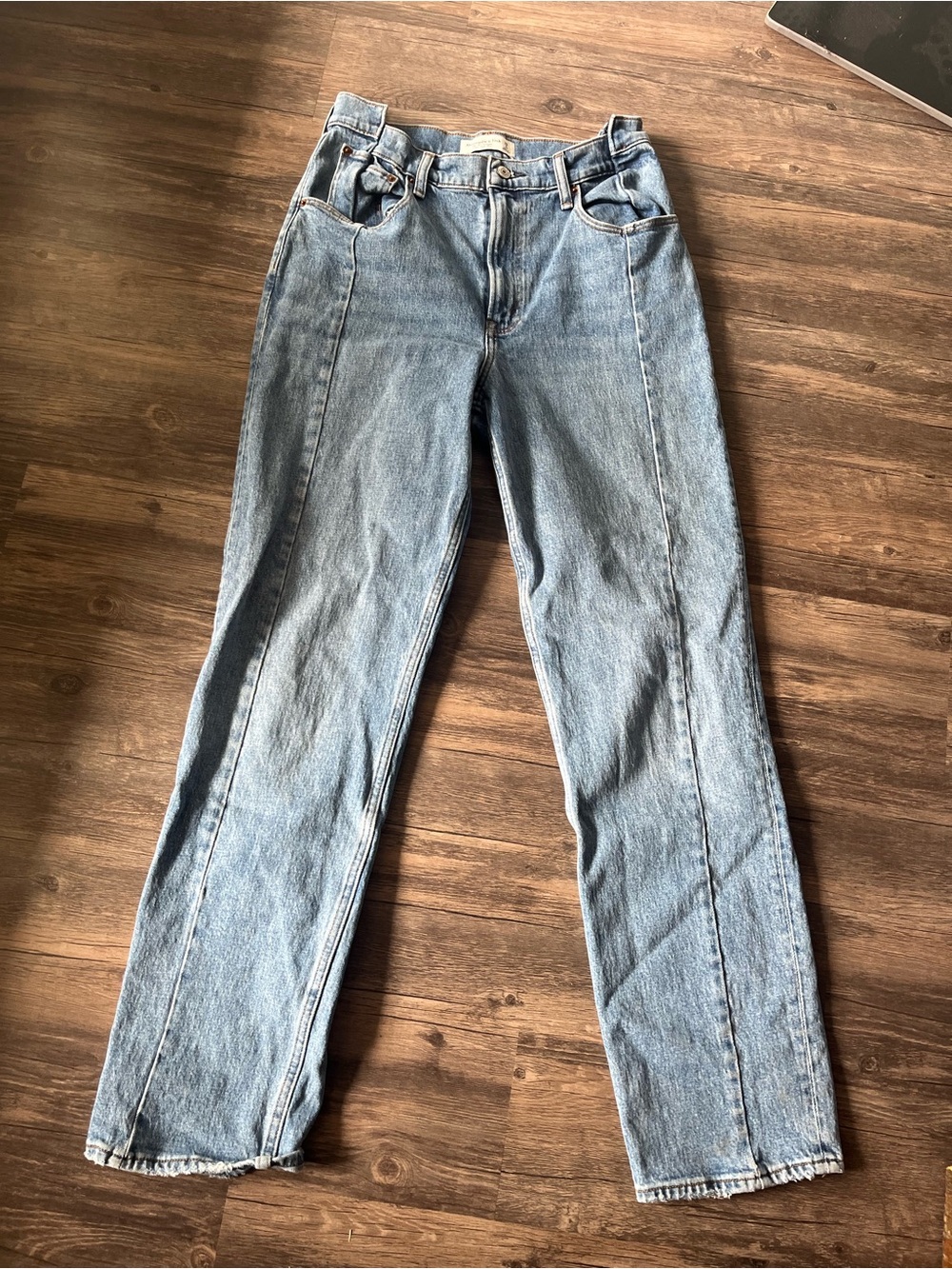 Abercrombie & Fitch Light Blue Straight-Leg Jeans
